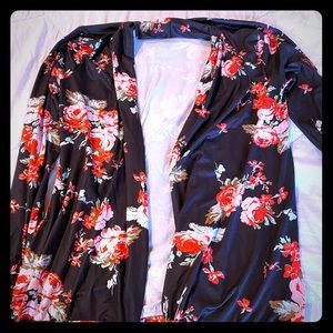 Floral print cardigan